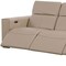 Homeroots 110" Beige Top Grain Leather Reclining Metal USB Sofa 720306 - alternate 6