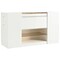 Homeroots 33" White Wood And Glass Six Drawer Island Vanity Dresser 653109 - alternate 6