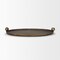 Homeroots 14in Antiqued Gold Metal Hand Finished Oval Vanity Tray With Handles 731278 - alternate 6