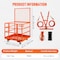 Vevor Forklift Safety Cage Work Platform 43X45in 1400lbs w/ Wheels for Aerial AQL45-43 - alternate 9