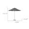 Homeroots 10ft Charcoal Polyester Round Market Patio Umbrella 491974 - alternate 3