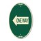Signmission One Way With Left Arrow, 12 Inch X 18 Inch Architectural Oval, Heavy Gauge Aluminum A-OV-G-1218-24385 - alternate 1