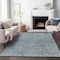 Homeroots 9' X 12' Teal Blue And Gray Southwestern Washable Indoor Outdoor Area Rug 587090 - alternate 7