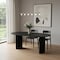 Homeroots 66" Black Solid Wood Double Pedestal Base Oval Dining Table 712858 - alternate 4