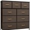 Homeroots 39" Brown Steel and Fabric Nine Drawer Triple Dresser 484699 - alternate 4