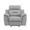 Homeroots 41" Grey Fascinating Leather Reclining Chair. 329544 - alternate 1