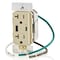 Leviton USB Receptacle, 20 A, Ivory T5834-I - alternate 3