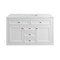 James Martin Vanities Chicago 48 in. Single Vanity, Glossy White, w/ 3 CM Ethereal Noctis Silestone Top 503-V48-GW-3ENC - alternate 1