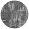 Homeroots 8' Black And Ivory Round Geometric Washable Indoor Outdoor Area Rug 594523 - alternate 4