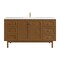 James Martin Vanities Laurent 60" Sgl Vanity, Honey Oak w/ Sgl Hole 3 CM White Zeus Silestone Top and Matching Backsplash 545-V60S-HNO-1WZ - alternate 1