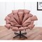 Homeroots 42" Pink And Black Velvet And Upholstered Swivel Side Chair 564970 - alternate 6