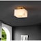 Jonathan Y Alessia 8" 1-Light Modern Contemporary Alabaster/Iron Square LED Semi Flush Mount, White Marbling/Bra JYL1203A - alternate 8