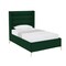 Homeroots Green Velvet Upholstered Twin Bed Frame 544811 - alternate 5