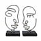 Homeroots Set of Two Black and Silver Aluminum Tabletop Sculpture, 2PK 568875 - alternate 5