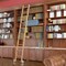 Quiet Glide 9.92 ft. Red Oak Sunburst Wheel Satin Nickel Rolling Ladder, 12 ft. Rail QG.210-10RO-12-H.02 - alternate 1
