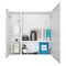 Homeroots 24" White Wood Floating Double Door Bathroom Vanity And Medicine Cabinet With Mirror 543585 - alternate 2
