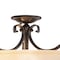 Vaxcel Monrovia 17-in W Bronze Bowl Semi Flush Mount Ceiling Light Cognac Glass CF35417RBZ/B - alternate 5