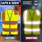 Neiko Safety Vest with Pockets, 3 Pocket, High Visibility Vest, Reflective Strips, Zipper Front X-Small 53987A - alternate 6
