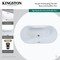 Kingston Brass 67" Acrylic Oval Double Ended Freestanding Tub with Drain, Glossy White/Brushed Nickel VT7DE673223C428 - alternate 5