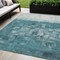 Homeroots 5' X 8' Teal Blue And Silver Abstract Washable Indoor Outdoor Area Rug 632096 - alternate 1