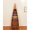 Homeroots 21" Wood Brown Solid Wood Six Tier Boat Bookcase 364286 - alternate 2