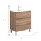 Homeroots 28" Oak Wood Freestanding Bathroom Vanity With White Sink And Three Drawers 624140 - alternate 4
