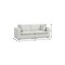 Homeroots 88" Gray Fabric Modular Sofa With Brown Legs 641018 - alternate 4