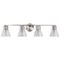 Nuvo Gianna, 4 Light Vanity, Brushed Nickel Finish, Clear Glass 60/8334 - alternate 5