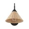 Jonathan Y Kiawah 11" 1-Light Vintage Coastal Rattan/Metal Swing Arm LED Sconce, Black/Natural JYL1602A - alternate 6