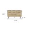 Homeroots 47" Natural Four Drawer Double Dresser 543995 - alternate 7