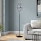 Homeroots 63" Black Arched Floor Lamp With Clear Transparent Glass Globe Shade 523394 - alternate 5