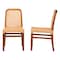 Baxton Studio Caspia MidCentury Modern Walnut Brown Mahogany Wood and Natural Rattan 2Piece Dining Chair Set 211-2PC-12760-ZORO - alternate 6