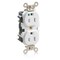 Leviton Straight Blade Receptacle, 5-15R, 15 A, 125V AC, Surface Mount, Self-Grounded M8200-SGW - alternate 1