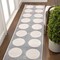 Jonathan Y Adrian Modern Geometric Circle Dot High-Low Light Gray/Cream 2 ft. x 8 ft. Runner Rug SND105C-28 - alternate 1