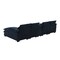 Homeroots 55" Blue Fabric Modular USB Sleeper Sofa 568288 - alternate 5