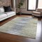 Homeroots 3' X 5' Beige Tan And Taupe Striped Washable Indoor Outdoor Area Rug 577974 - alternate 5