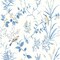 Chesapeake Imperial Garden Blue Botanical Wallpaper 3123-24170 - alternate 1