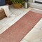 Jonathan Y Alda Modern Minimalist Mingled Solid Salmon/Cream 2 ft. x 8 ft. Indoor/Outdoor Runner Rug TSN213B-28 - alternate 5