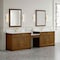 James Martin Vanities Bellshire 120" Dual Vanity Set w/24" Make-Up Counter, Honey Oak w/Sgl Hole 3 cm White Zeus Silestone 660-VMC120-HNO-1WZ - alternate 4