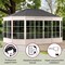 Sunjoy 12' x 16' Cape Blue Hardtop Screenhouse, Brown A102010801 - alternate 6
