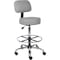 Boss Caressoft Medical/Drafting Stool W/ Back Cushion B16245-GY - alternate 1