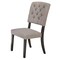 Homeroots Set of Two Tufted Gray Upholstered Linen And Solid Wood Open Back Dining Side Chairs, 2PK 573400 - alternate 8