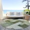 Homeroots 8' Sage And Fern Green Round Geometric Washable Indoor Outdoor Area Rug 605869 - alternate 6