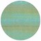 Homeroots 8' Teal Blue Round Striped Washable Indoor Outdoor Area Rug 608815 - alternate 5