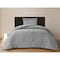 Homeroots Gray Twin 100% Cotton 140 Thread Count Washable Down Comforter Set 528873 - alternate 5