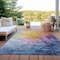Homeroots 3' X 5' Gold Yellow And Teal Blue Abstract Washable Indoor Outdoor Area Rug 617353 - alternate 5