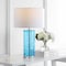 Jonathan Y Cole 27.5" Modern Fused Glass Cylinder LED Table Lamp, Turquoise, 2PK JYL4016A-SET2 - alternate 6