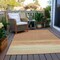 Homeroots 3' X 5' Salmon Striped Washable Indoor Outdoor Area Rug 608509 - alternate 8