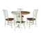 Whitewood Industries Rectangular Extension Dining Table W/ 4 Chairs, 36 in W, 29.3 in L, 48 in H, Parawood, 5 K79-36RXT-C10-4 - alternate 1