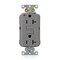 Leviton Lev-Lok GFCI 20A Ind Gr/PI Gray MGFN2-GY - alternate 3